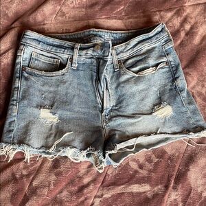 Old Navy Light Blue Distressed Jean Shorts